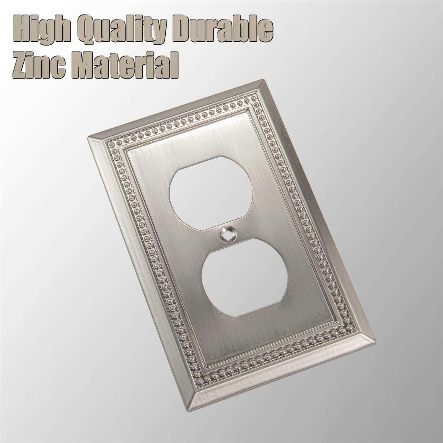 Henne Bery Sunken Pearls Decorative Wall Plate Switch Plate Outlet Cover - Zenithce