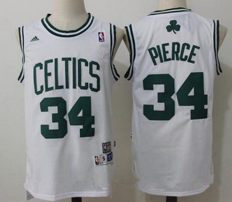 Boston Celtics #34 Paul Pierce White Hardwood Classics Soul Swingman Stitched Throwback Jersey - Zenithce