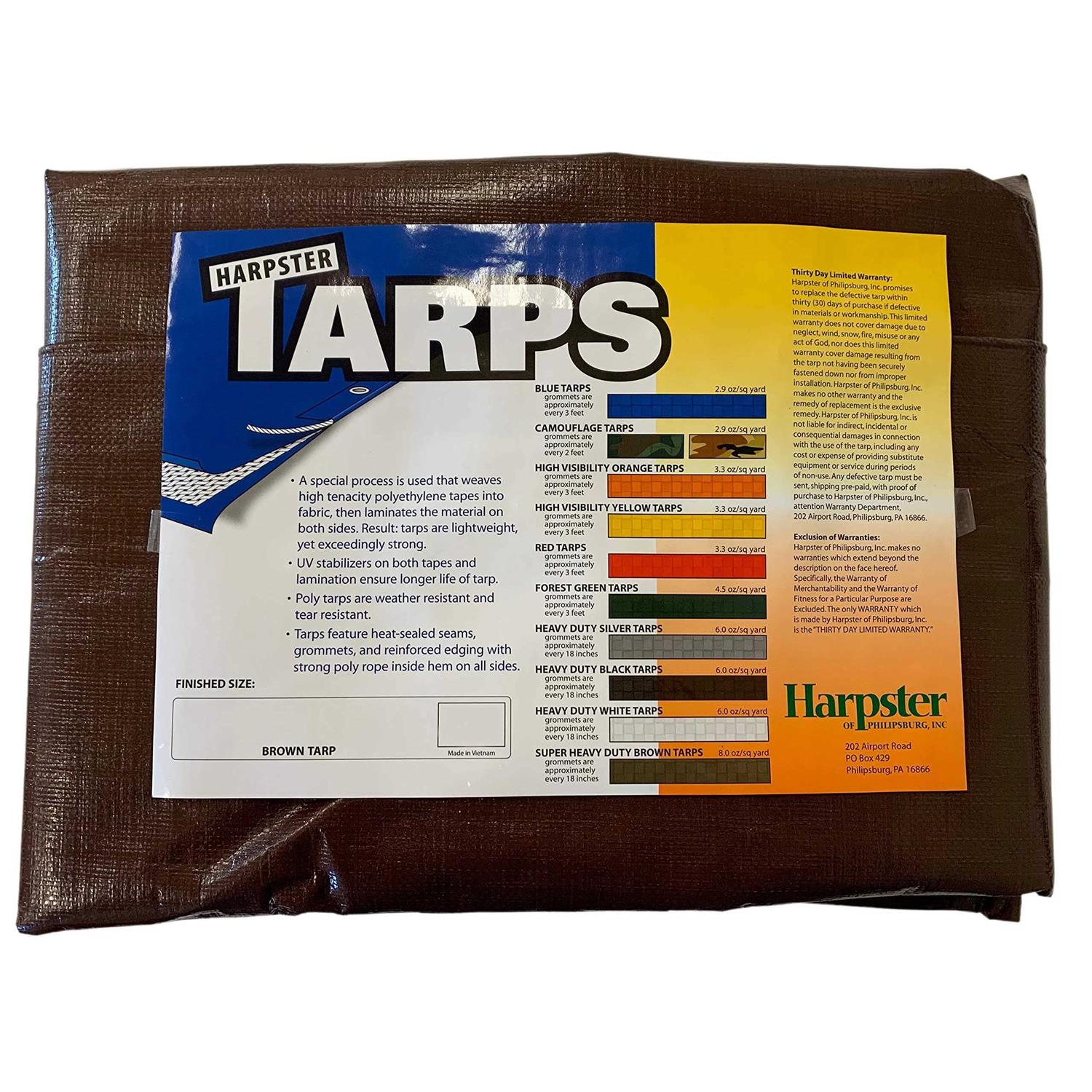 TarpsDirect Super Heavy Duty Brown 8 oz Tarp - Zenithce