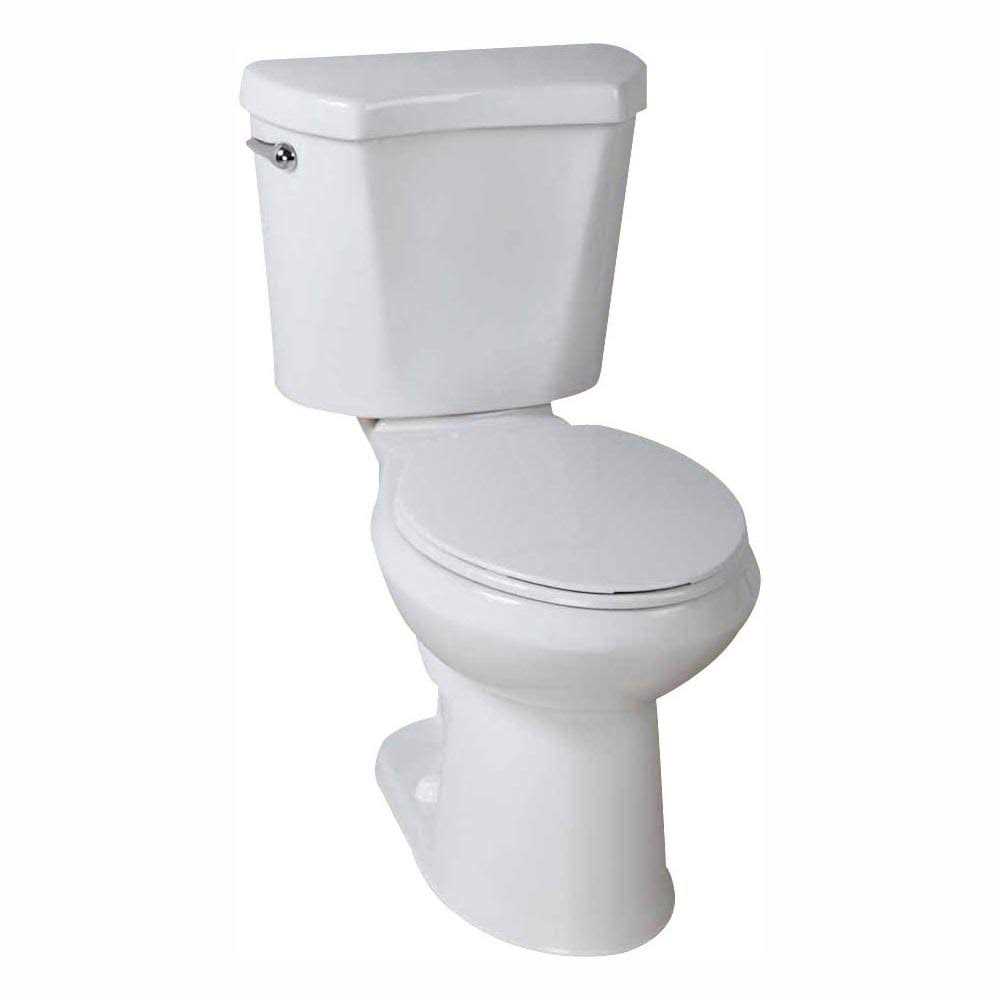 Glacier Bay 2-Piece 1.28 GPF High Efficiency Single Flush Round Front Toilet in Black - Zenithce