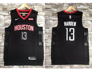 Houston Rockets #13 James Harden Black Swingman Statement Edition Jersey - Zenithce