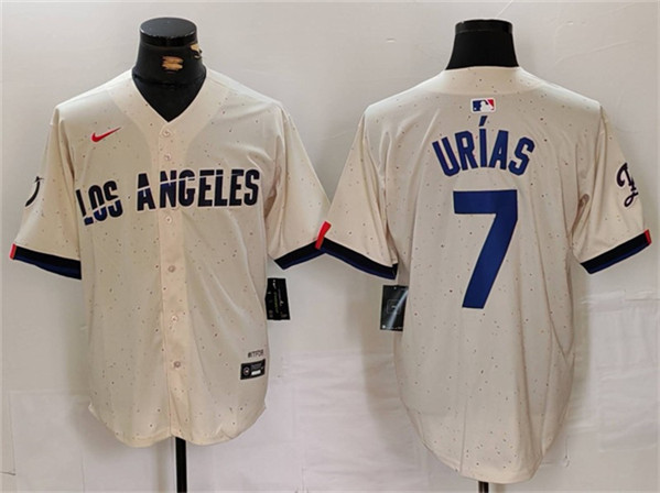 Los Angeles Dodgers #7 Julio Urías Cream Stitched Jersey - Zenithce