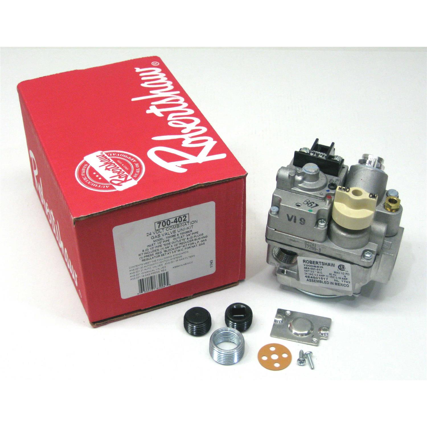 Robertshaw 700-400 24VAC Combination Gas Valve - Zenithce