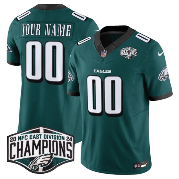 Philadelphia Eagles Custom Green 2024 New NFC East Champions F.U.S.E. Vapor Untouchable Limited Stitched Jersey - Zenithce