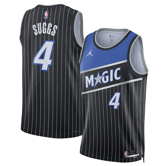 Orlando Magic #4 Jalen Suggs Black 2025 Statement Edition Stitched Basketball Jersey - Zenithce