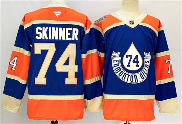 Edmonton Oilers #74 Stuart Skinner Royal 2024-25 Heritage Classic Primegreen Stitched Jersey - Zenithce