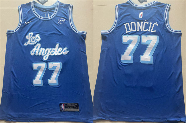 Los Angeles Lakers #77 Luka Doncic Blue 2025 Stitched Jersey - Zenithce