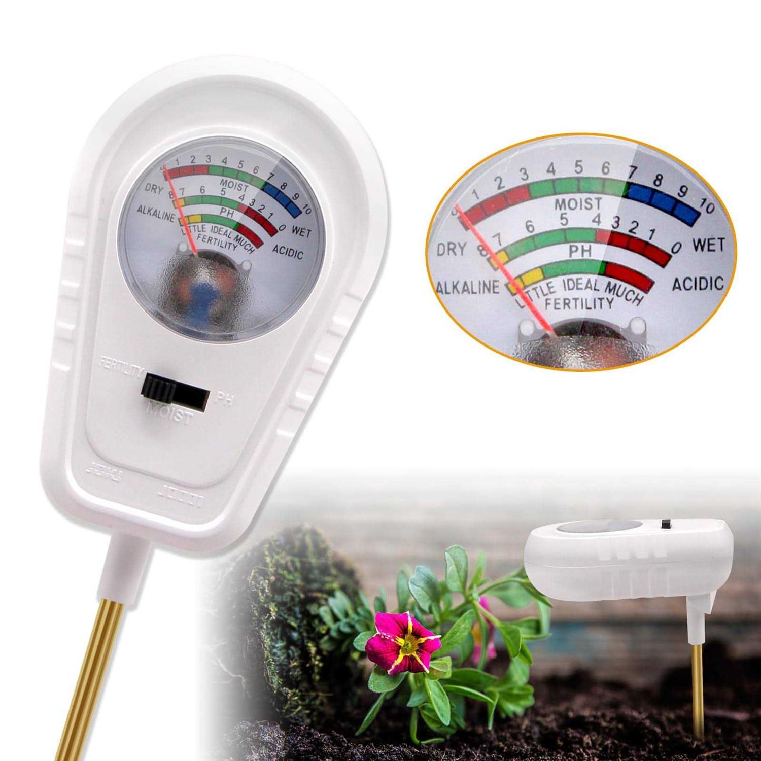 Soil Moisture Meter,Soil Tester Kit for House Potted Plants Care,Garden,Lawn,Indoor Outdoor seedlings,Soil Hygrometer Moisture Reader Sensor Probe - Zenithce