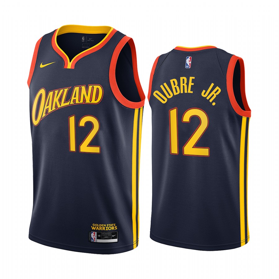 Warriors #12 Kelly Oubre Jr Navy Swingman 2020-21 City Edition Jersey - Zenithce