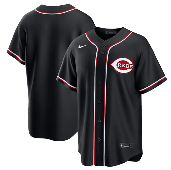 Cincinnati Reds Blank Black Out Stitched Jersey - Zenithce