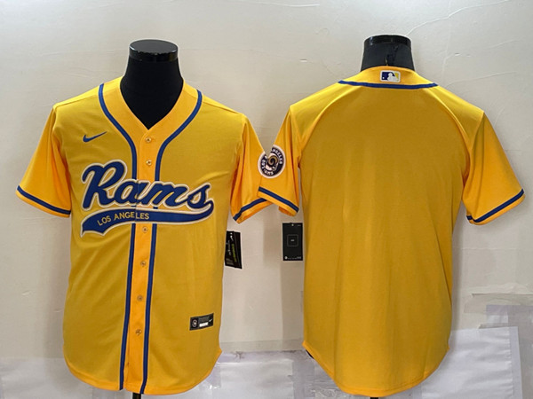 Los Angeles Rams Blank Yellow Stitched Jersey - Zenithce