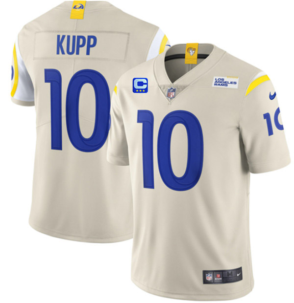 Los Angeles Rams 2022 #10 Cooper Kupp Bone White With 3-Star C Patch Vapor Untouchable Limited Stitched Jersey - Zenithce