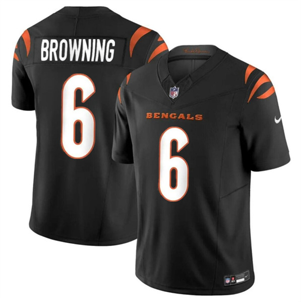 Cincinnati Bengals #6 Jake Browning Black 2023 F.U.S.E. Vapor Untouchable Limited Stitched Jersey - Zenithce
