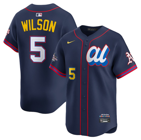American League #5 Jacob Wilson Navy 2025 All-Star Edition Limited Stitched Jersey - Zenithce