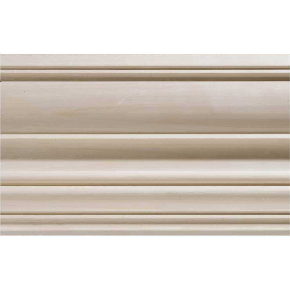 Ornamental Mouldings 4-1/2-in x 8-ft White Hardwood Unfinished Crown Moulding 1707-8FTWHW - Zenithce