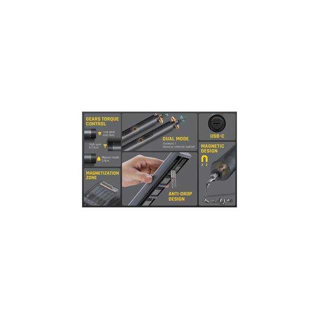Fanttik 43PCS Screwdriver Bit Set S2 Steel 1/4 Hex 25mm/75mm Screwdriver Bit - Zenithce