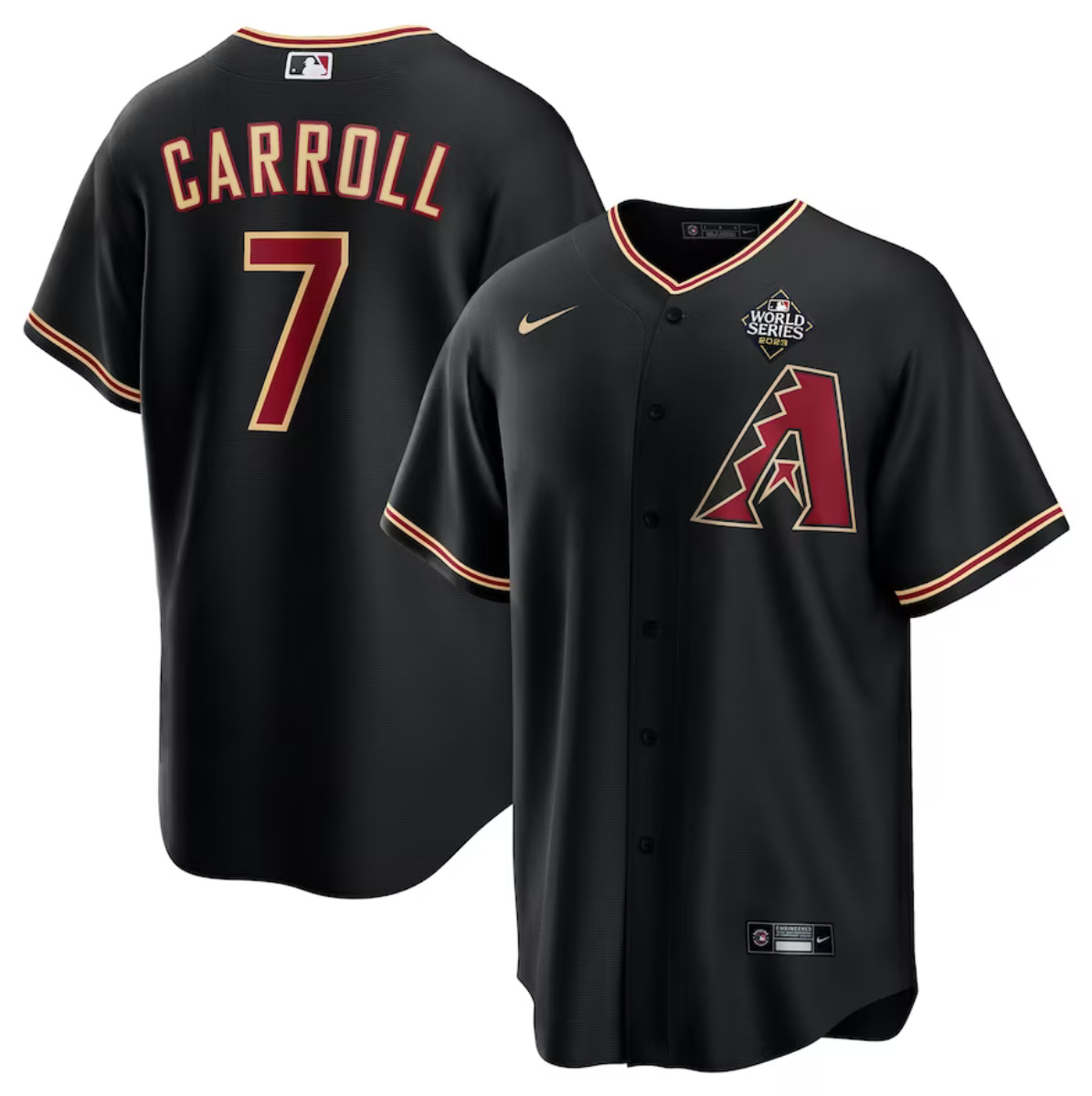 Arizona Diamondbacks #7 Corbin Carroll Black 2023 World Series Cool Base Stitched Jersey - Zenithce
