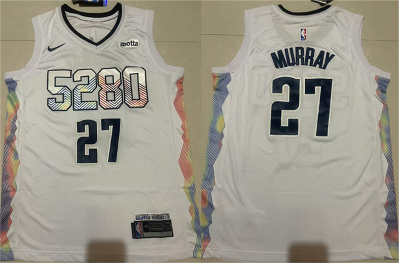Denver Nuggets #27 Jamal Murray White 2024-25 City Edition Stitched Jersey - Zenithce