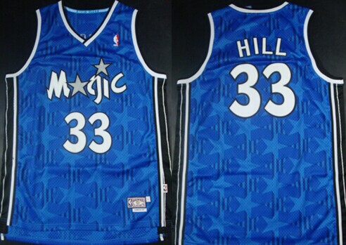 Orlando Magic #33 Grant Hill Blue All-Star Swingman Throwback Jersey - Zenithce