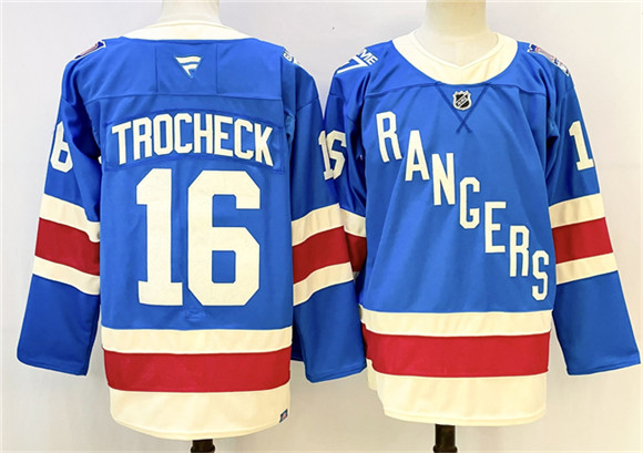 New York Rangers #16 Vincent Trocheck Blue 2025 Stitched Jersey - Zenithce
