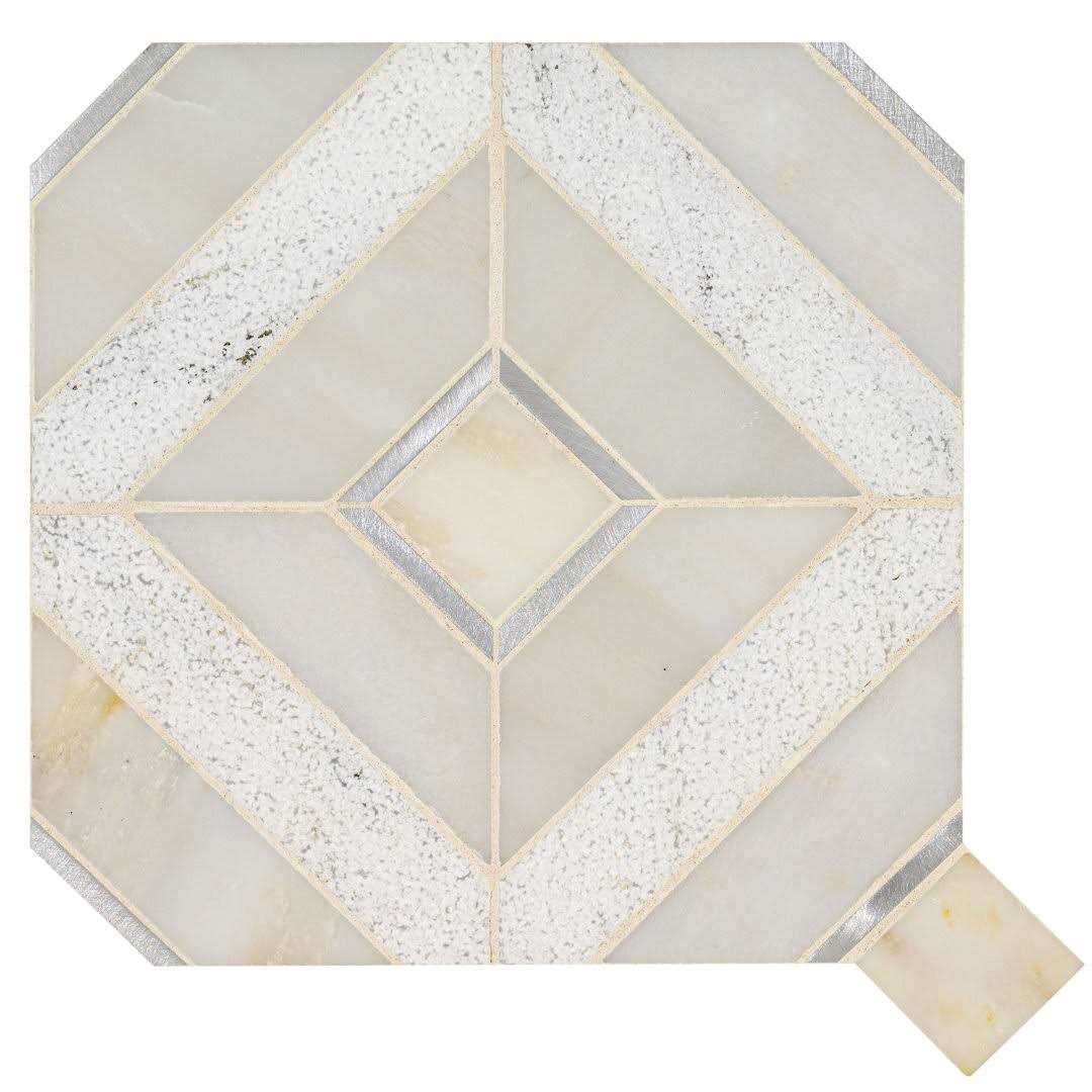 MSI Verona Pattern 11.85 in. x 11.85 Multi-Surface Mesh-Mounted Mosaic Tile - Zenithce