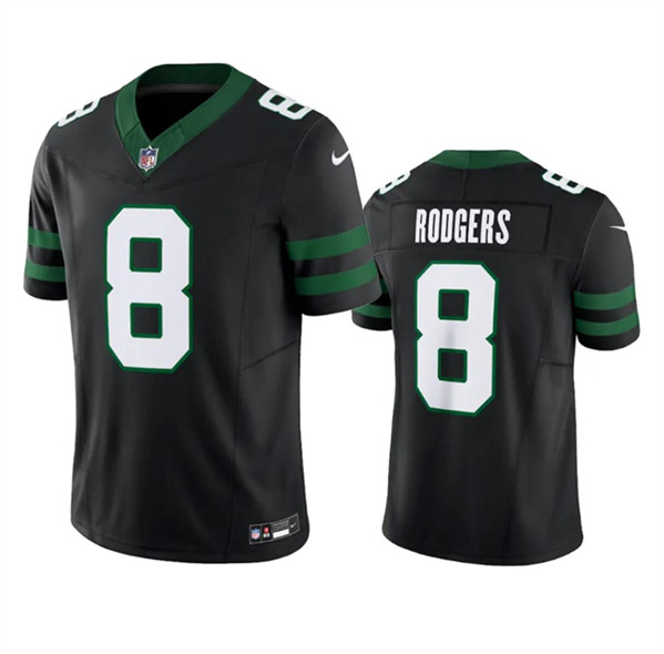 New York Jets #8 Aaron Rodgers Black 2024 F.U.S.E. Vapor Limited Stitched Jersey - Zenithce
