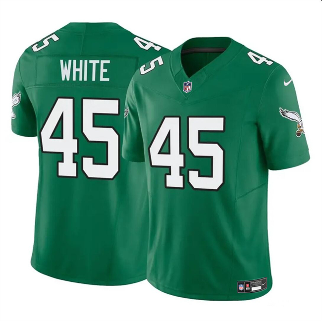 Philadelphia Eagles #45 Devin White Green 2023 F.U.S.E Throwback Vapor Untouchable Limited Stitched Jersey - Zenithce