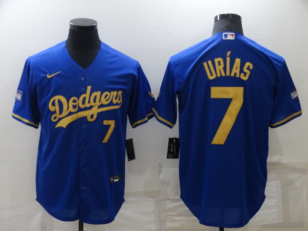 Los Angeles Dodgers #7 Julio Urias Royal Gold Cool Base Stitched Baseball Jersey - Zenithce