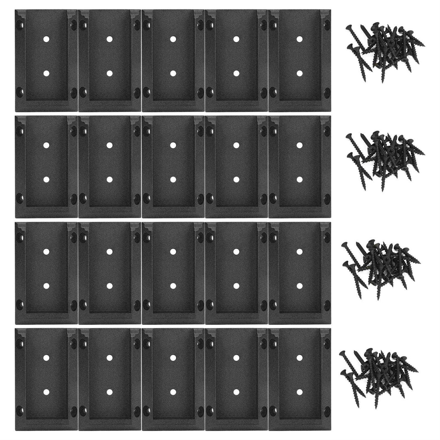 Eapele 20pcs Deck Railing Brackets Connectors with 120pcs Wood Screws - Zenithce
