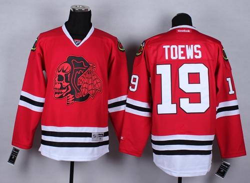 Blackhawks #19 Jonathan Toews Red(Red Skull) Stitched Jersey - Zenithce