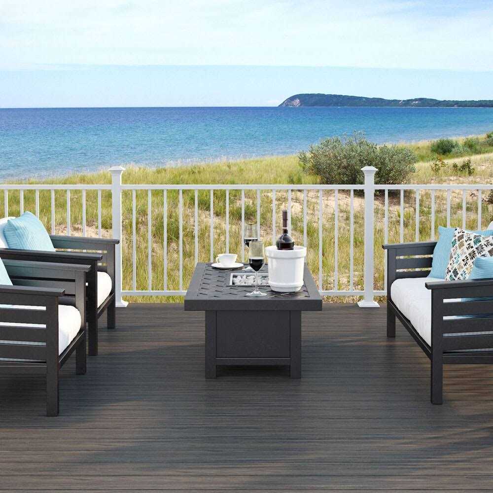 Deckorators Pre-assembled 6-ft x 2.25-in x 3-ft Matte Black Aluminum Deck Stair Rail Kit 346945 - Zenithce