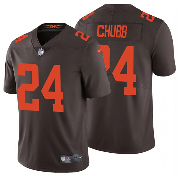 Cleveland Browns #24 Nick Chubb New Brown Vapor Untouchable Limited Stitched Jersey - Zenithce