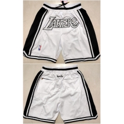 Los Angeles Lakers White Shorts Run Small - Zenithce