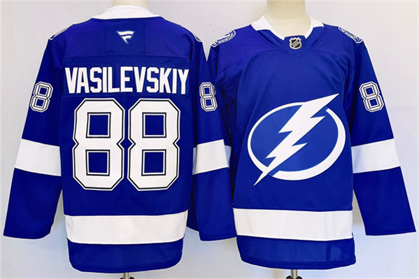 Tampa Bay Lightning #88 Andrei Vasilevskiy 2024-25 Blue Stitched Jersey - Zenithce
