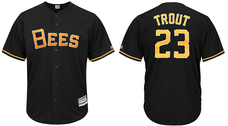 Los Angeles #23 Salt Lake Bees Trout Mike Stitched Jersey - Zenithce