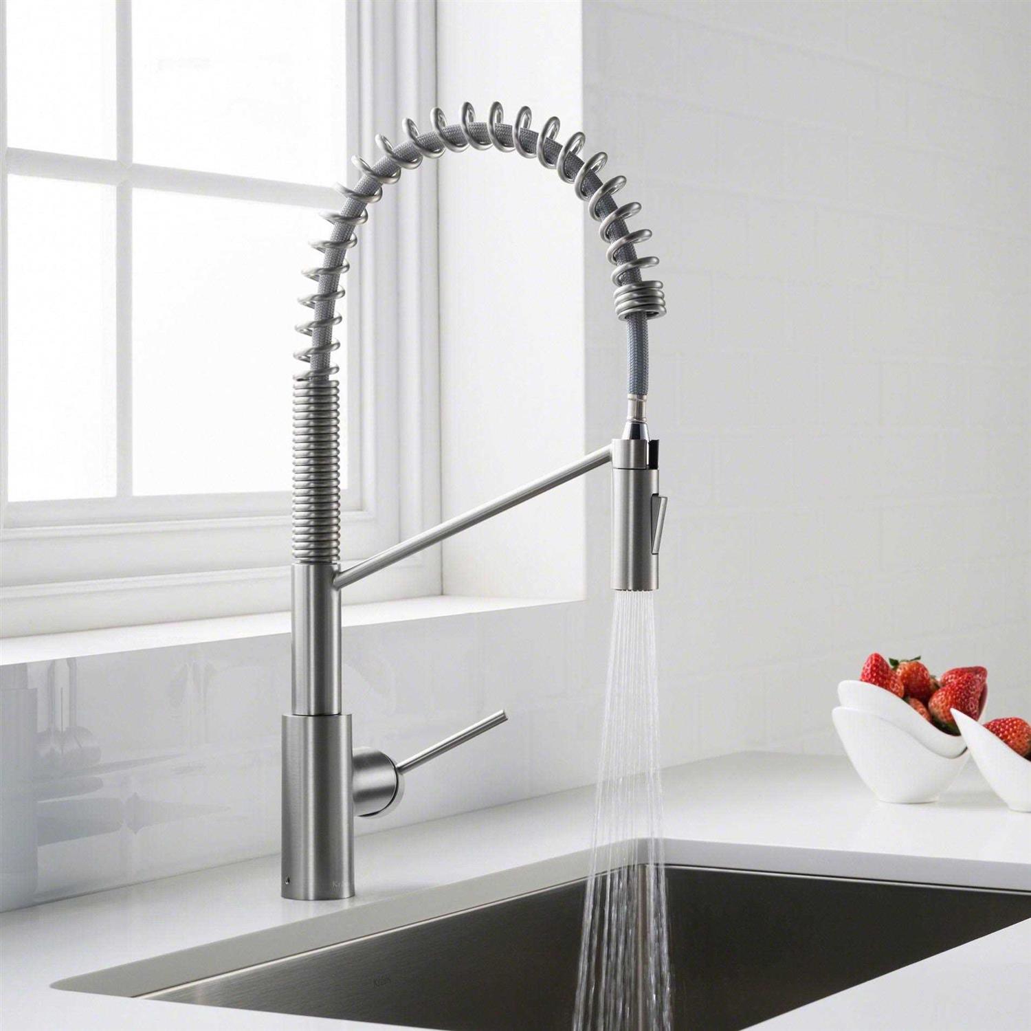 Kraus Oletto Single Handle Kitchen Bar Faucet with QuickDock Top Mount Installation Assembly KPF-2600 - Zenithce