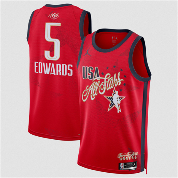 2026 All-Star #5 Anthony Edwards Red Stitched Jersey - Zenithce