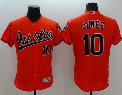 Orioles #10 Adam Jones Orange Flexbase Authentic Collection Stitched Jersey - Zenithce