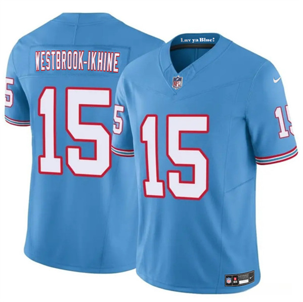 Tennessee Titans #15 Nick Westbrook-Ikhine Blue 2024 F.U.S.E. Throwback Vapor Limited Stitched Jersey - Zenithce