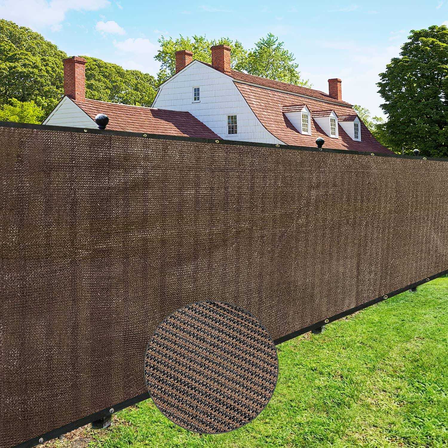Upgrade Privacy Screen Fence Commercial Shade Cover with Brass Grommets Heavy Duty Perfect for Outdoor Back Yard - Zenithce