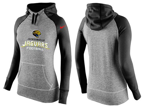 Women's Nike Jacksonville Jaguars Performance Hoodie Grey   Black - Zenithce
