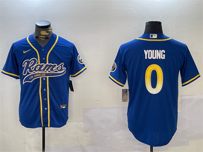 Los Angeles Rams #0 Byron Young Royal Cool Base Stitched Jersey - Zenithce