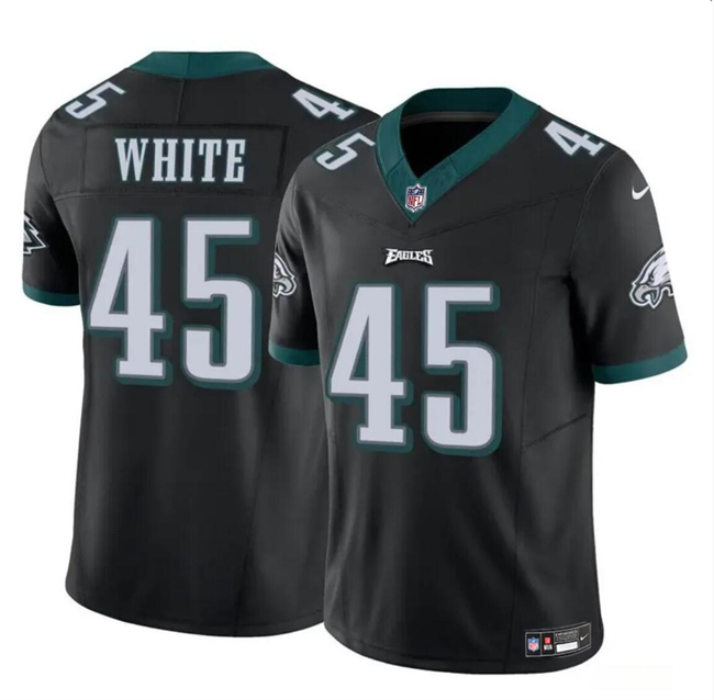Philadelphia Eagles #45 Devin White Black 2023 F.U.S.E Vapor Untouchable Limited Stitched Jersey - Zenithce