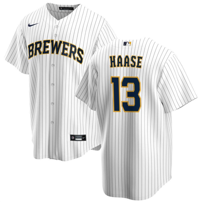 Milwaukee Brewers #13 Eric Haase White Cool Base Stitched Jersey - Zenithce