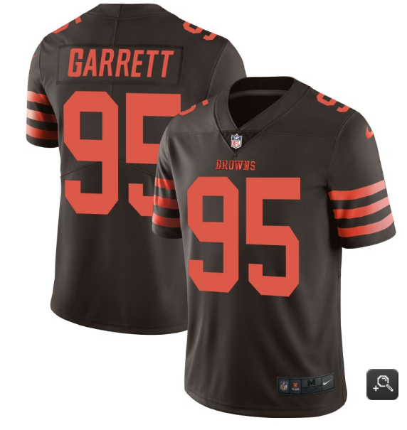 Cleveland Browns Brown #95 Myles Garrett Limited Stitched Jersey - Zenithce