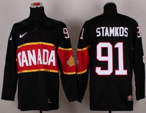 Olympic 2014 CA. #91 Steven Stamkos Black Stitched Jersey - Zenithce