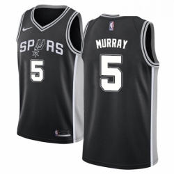 San Antonio Spurs 5 Dejounte Murray Swingman Black Road Jersey Icon Edition - Zenithce