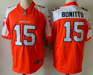 Denver Broncos #15 Nik Bonitto Orange Thanksgiving FUSE Vapor Jersey - Zenithce