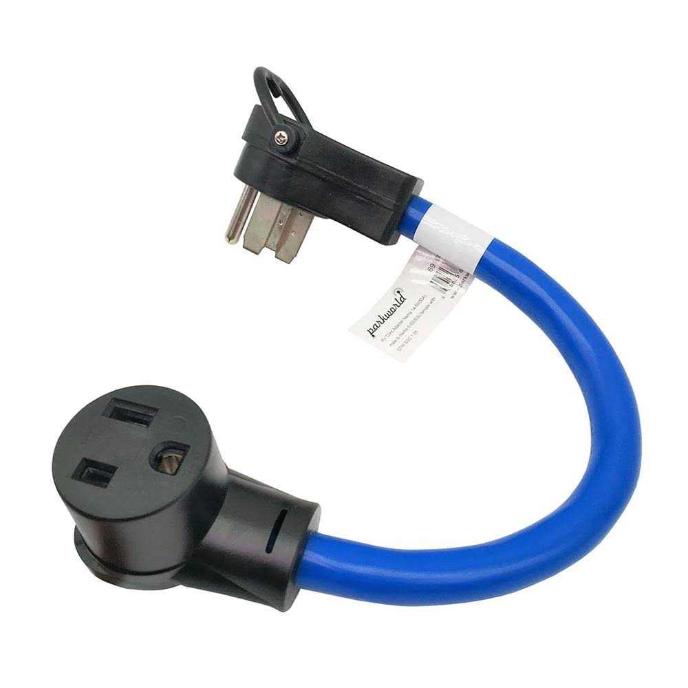Parkworld 8/3 3-Wire RV/Generator/Range 50 Amp 4-Prong NEMA 14-50P Plug to 50 Amp Welder 3-Prong 6-50R Female Adapter Cord - Zenithce