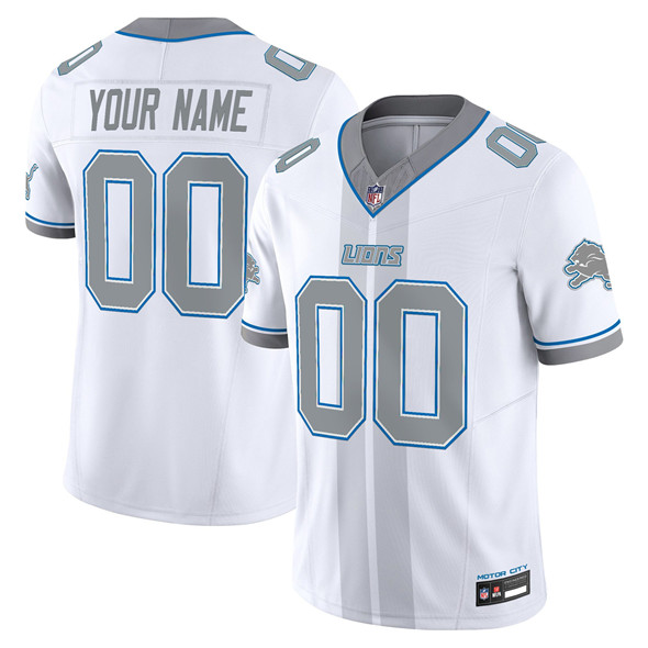 Detroit Lions Customized White 2025 F.U.S.E. 'Motor City Racing Edition' Vapor Limited Stitched Jersey - Zenithce